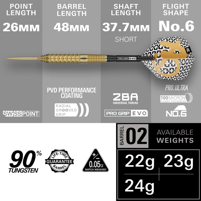 Target Bolide Envy 02 90% SP Steel Tip Darts