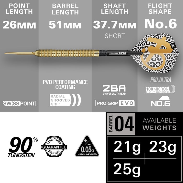 Target Bolide Envy 04 90% SP Steel Tip Darts