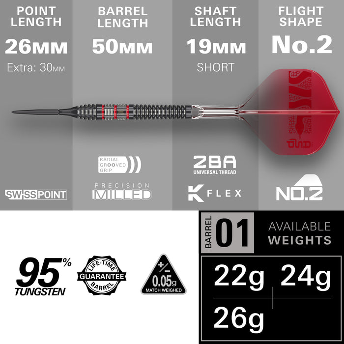 Target Nathan Aspinall 95K Steel Tip Darts