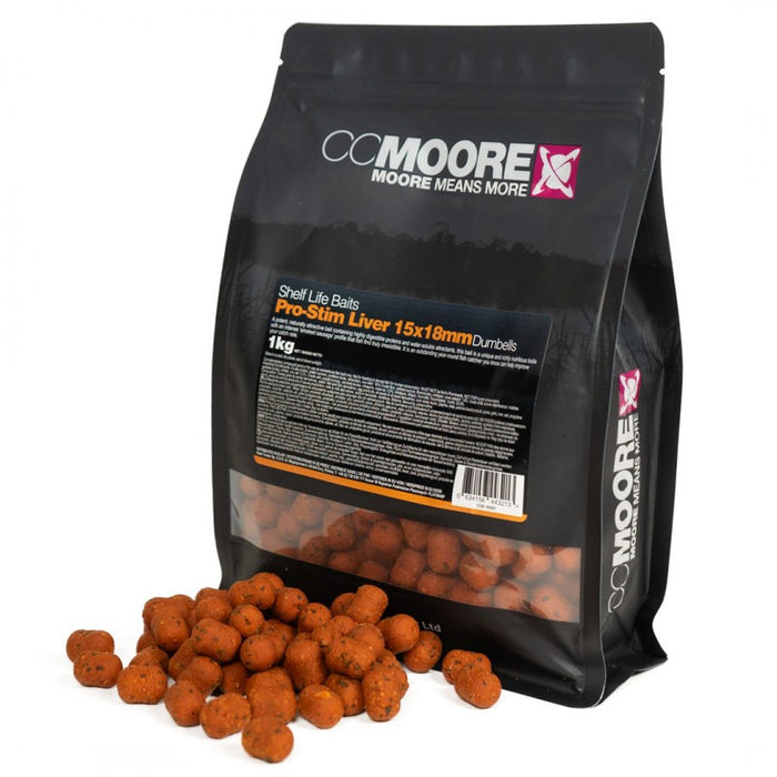 CC Moore Pro-Stim Liver Dumbell Boilies 10x15mm