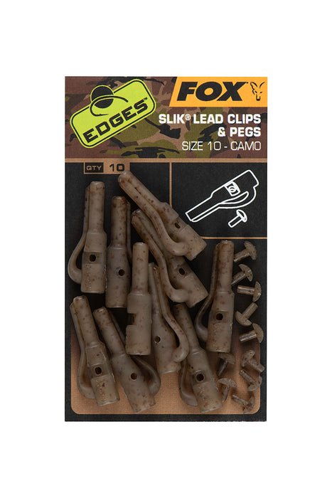 Fox Camo Safety Lead Clips and Pegs size 10