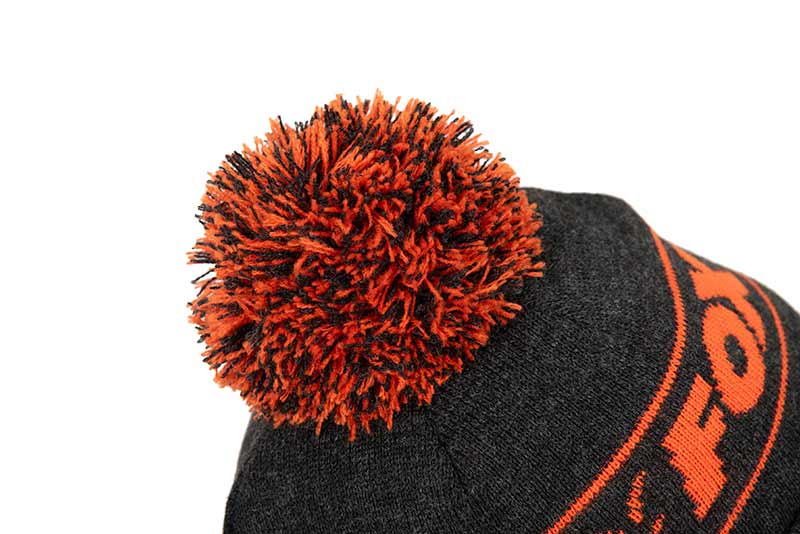 Fox Collection Bobble Hat Black & Orange