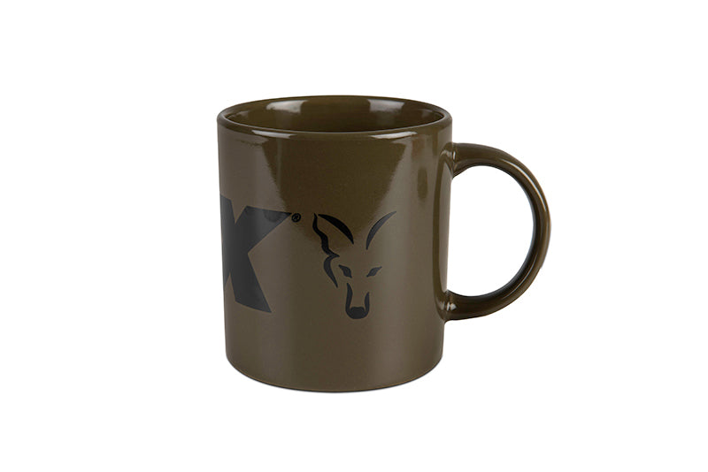 Fox Ceramic Green & Black Mug