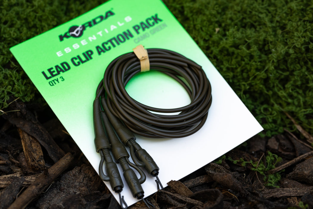 Korda Essentials Lead Clip Action Pack - Camo Green