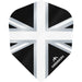 Mission Alliance Union Jack NO6 Dart Flights, White, Black, Grey