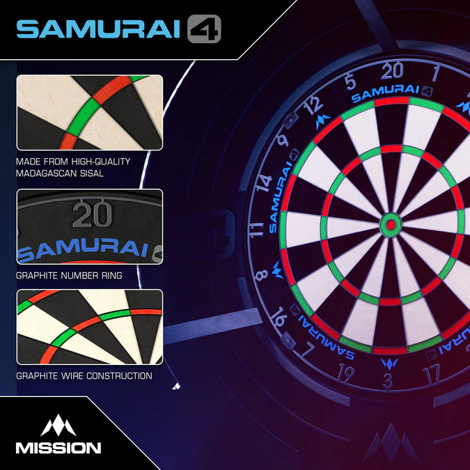 Mission Samurai 4 Graphite Grey Spider - Dart Board