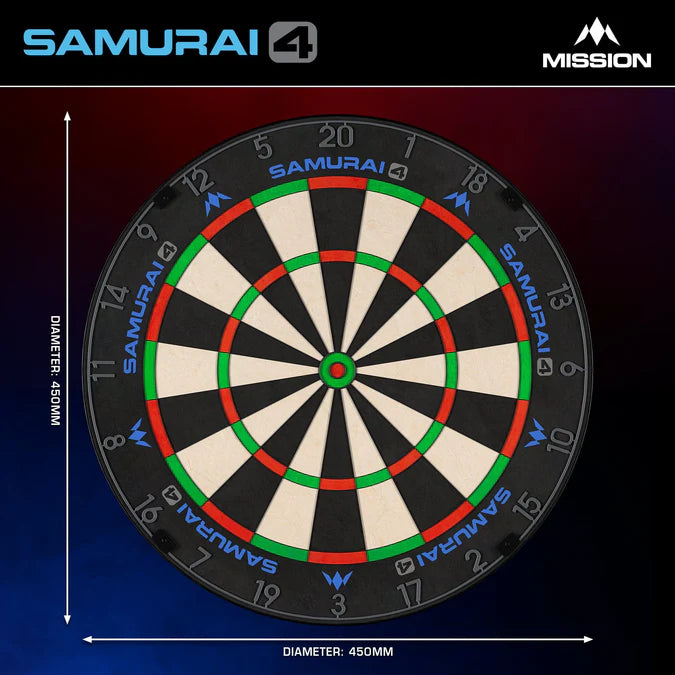 Mission Samurai 4 Graphite Grey Spider - Dart Board