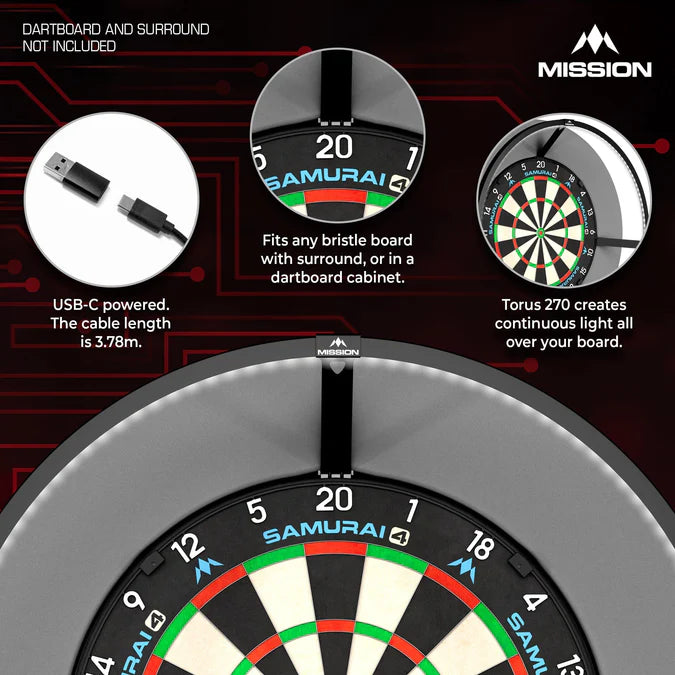 Mission Torus 270 LED Dartboard Lighting