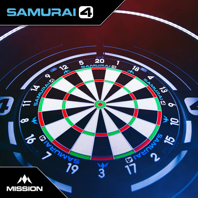 Mission Samurai 4 Professional Knife Wire White Spider Dartboard New 2025