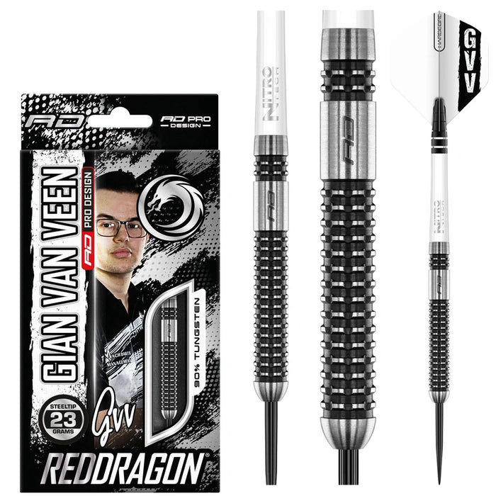 Red Dragon Gian Van Veen Axis S.E 90% Tungsten 23g Steel Tip Darts