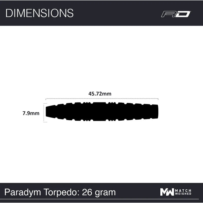 Red Dragon Paradym Torpedo - 90% Tungsten Steel Darts