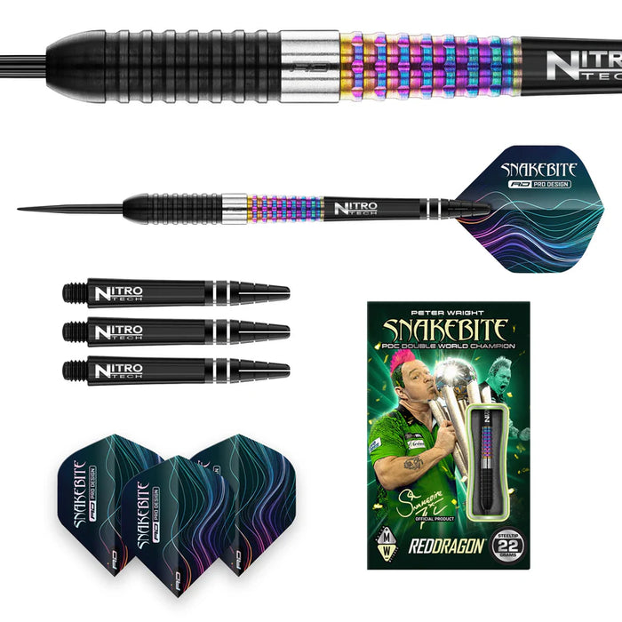 Red Dragon Peter Wright Corra - 90% Tungsten Steel Tip Darts
