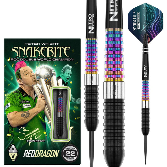 Red Dragon Peter Wright Corra - 90% Tungsten Steel Tip Darts