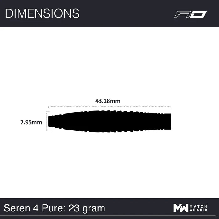 Red Dragon Seren 4 Pure 90% Tungsten Steel Tip Darts