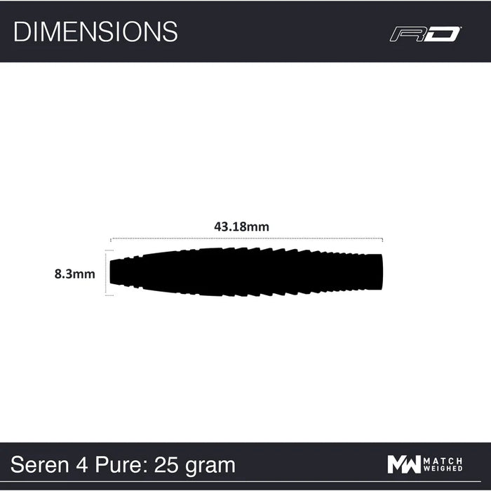 Red Dragon Seren 4 Pure 90% Tungsten Steel Tip Darts