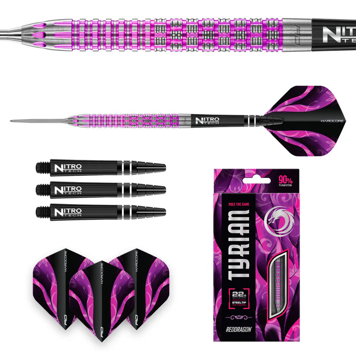 Red Dragon Tyrian - 90% Tungsten Steel Tip Darts