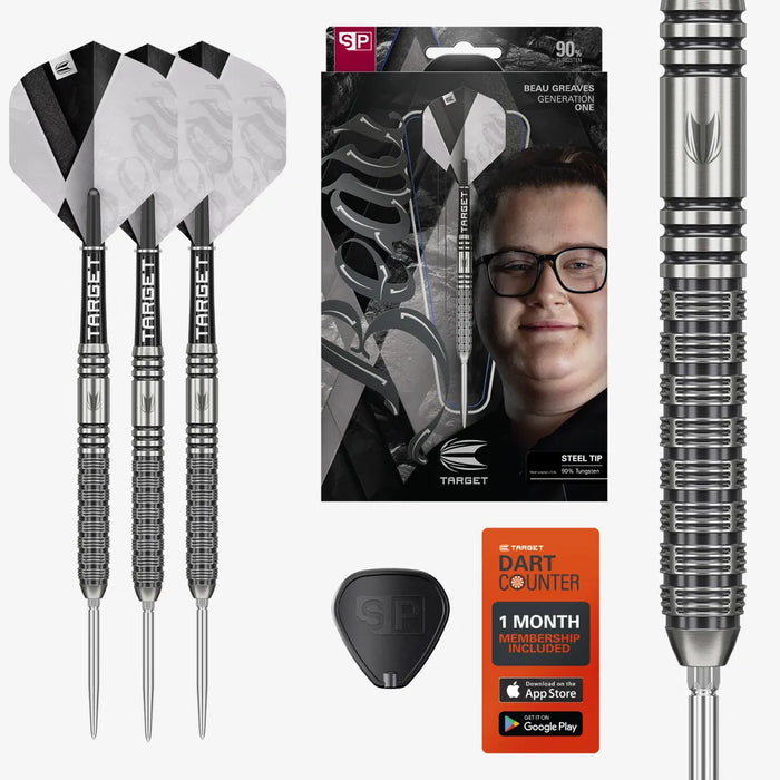 Target Darts Beau Greaves Gen One - 90% Tungsten Steel Tip Darts
