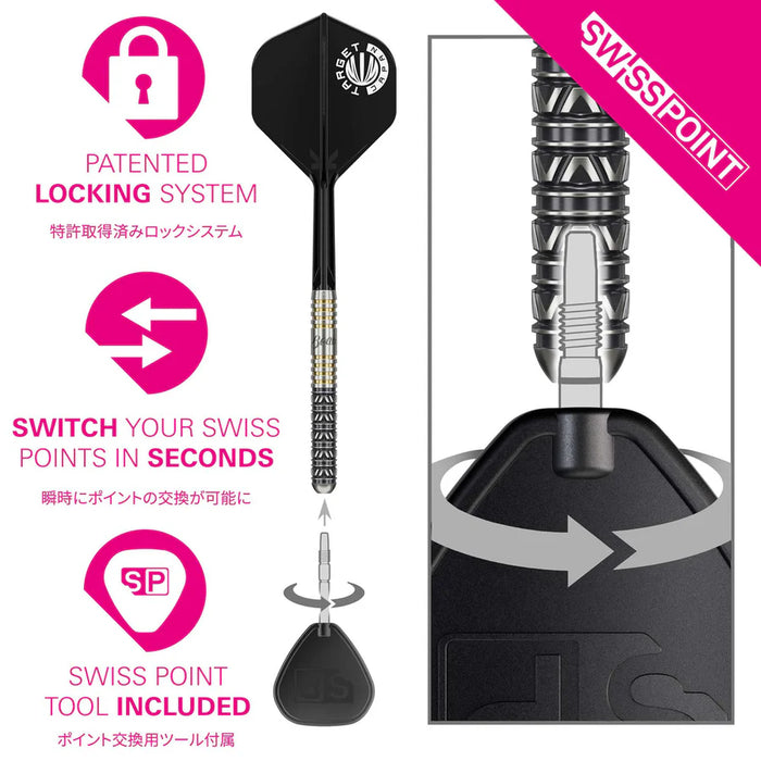 Target Japan Beau Greaves Japan Edition 23g 90% Tungsten Steel Tip Darts