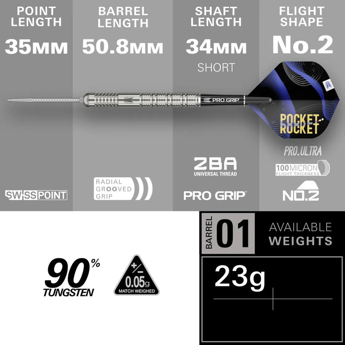 Target Justin Hood SP 23g Darts