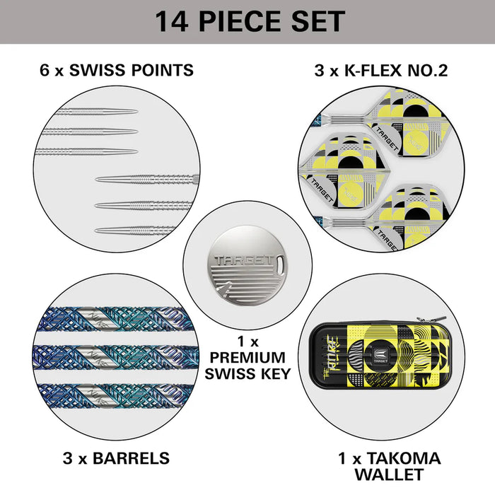 Target Luke Littler Edge 95% Tungsten Steel Tip Darts