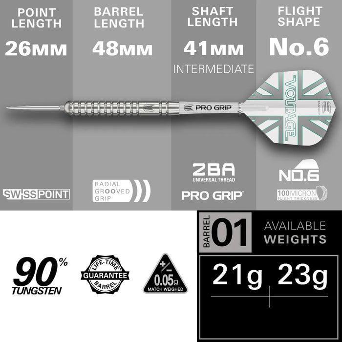 Target Rob Cross Voltage Gen 1 - Steel Tip Darts