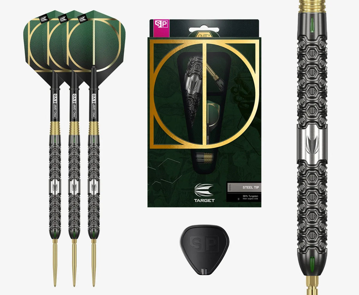 Target Darts Luke Littler Loadout 90% Tungsten Steel Tip Darts Set - 22G/23G/24G With Swiss Points & Pro Grip Shafts