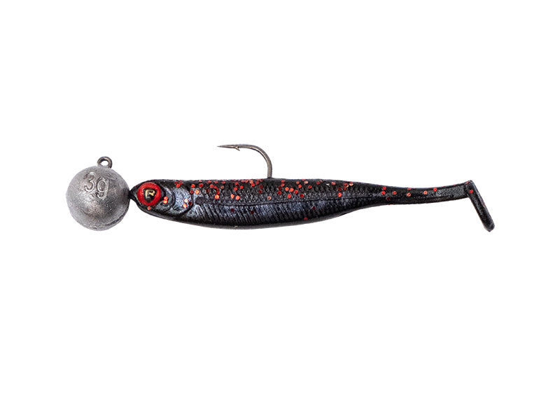 Fox Rage Ultra UV Micro Tiddler Fast Loaded Soft Bait Lure Black Red