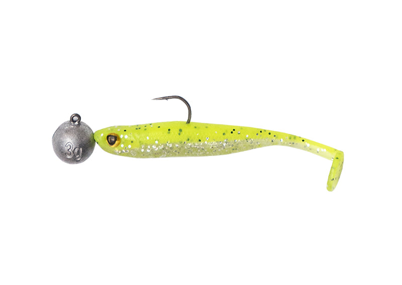 Fox Rage Ultra UV Micro Tiddler Fast Loaded Soft Bait Lure Yellow Silver