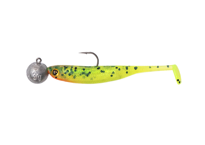 Fox Rage Ultra UV Micro Tiddler Fast Loaded Soft Bait Lure Yellow Spots