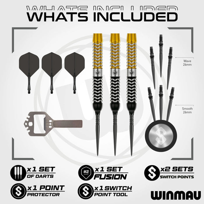 Winmau Exion 23g – 90% Tungsten Switch Point Darts