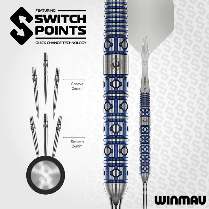 Winmau Lunaris – 90% Tungsten Switch Point Steel Darts