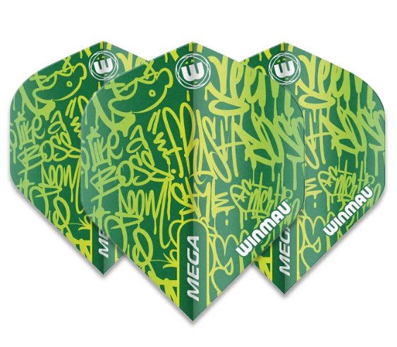 Winmau Mega Standard Signature Dart Flights Green