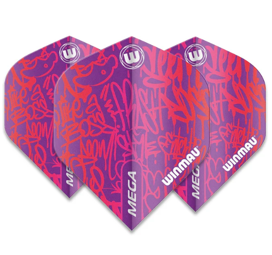 Winmau Mega Standard Signature Dart Flights Pink