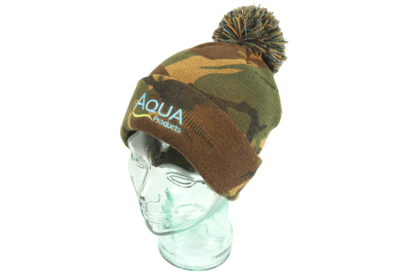 Aqua Camo Bobble Hat