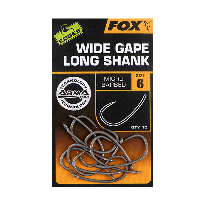 Fox Edges Wide Gape Long Shank - 6