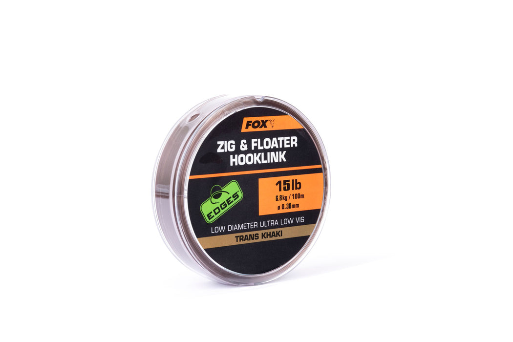 Fox Edges Zig & Floater Hooklink Trans Khaki