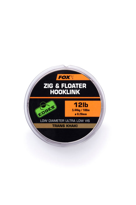 Fox Edges Zig & Floater Hooklink Trans Khaki