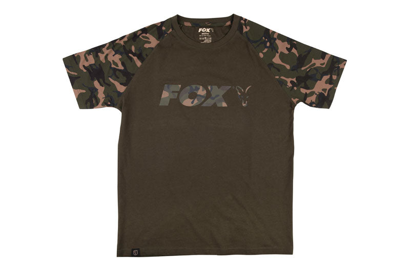 Fox Khaki Camo Raglan T Shirt