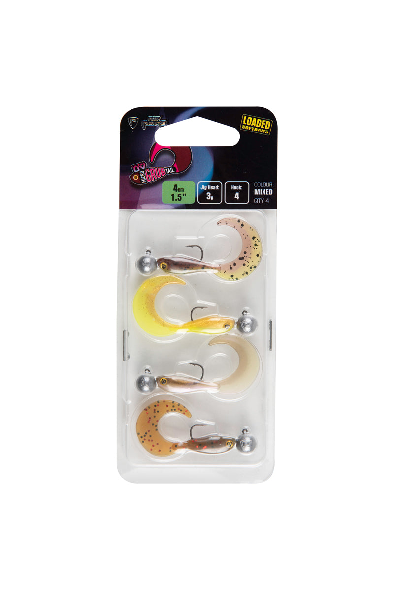 Fox Rage UV Micro Grub Tail Loaded Softbaits Mixed Lures — CPS Tackle