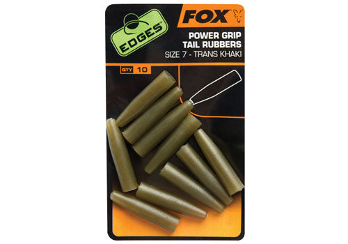 Fox Edges Power Grip Tail Rubbers Trans Khaki