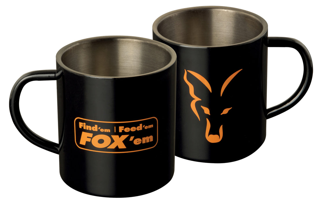 Fox Stainless Black Mug 400ml